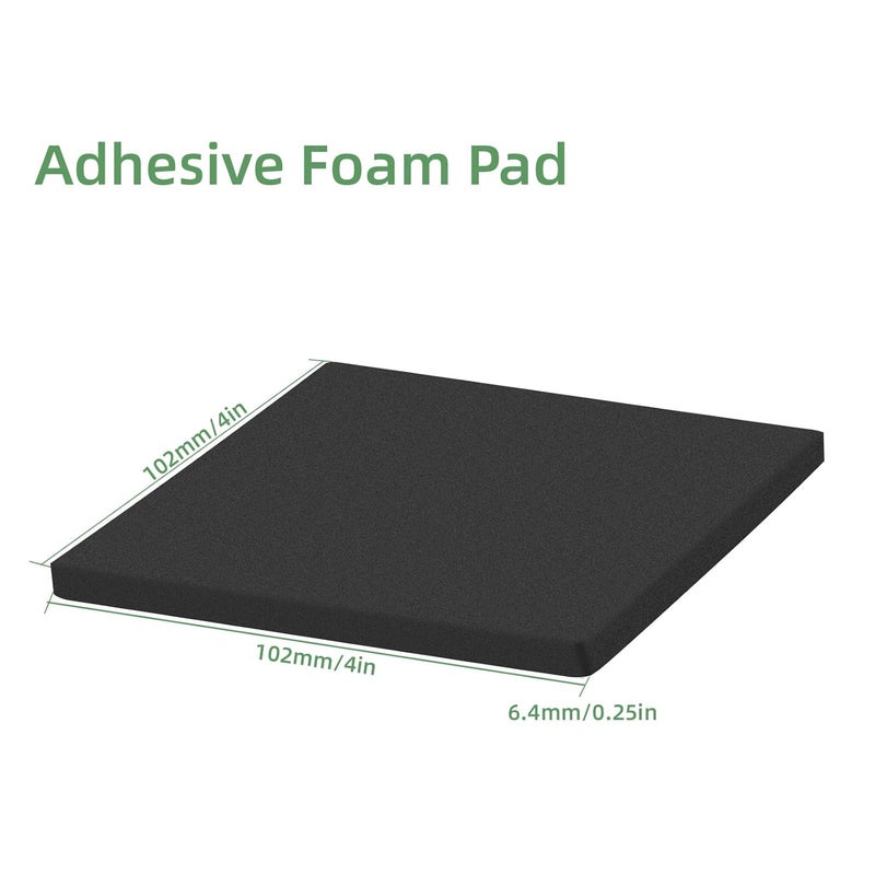 MXCELL 8Pcs Black EVA Foam Pad 4in x 4in x 1/4in High Density Closed Cell Foam Sheet Square Neoprene Rubber Insulation Padding Self Stick Anti-Slip Cushion for Crafts DIY Projects - Image 2